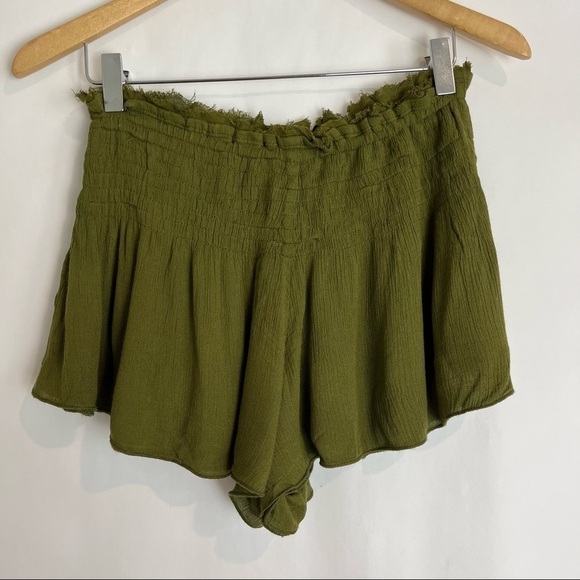 Free People Shorts Smoked Olive Green Size S - Picture 3 of 5